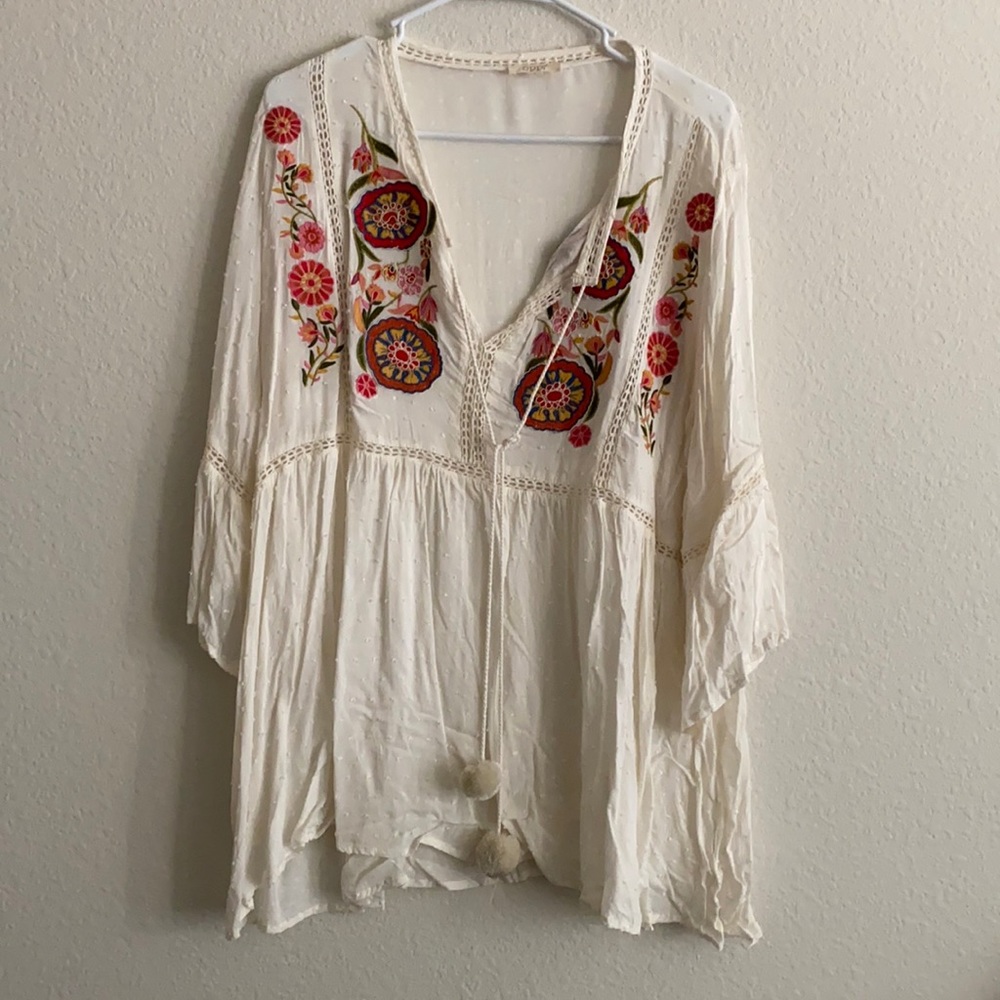 Chic Soul Boho textured blouse